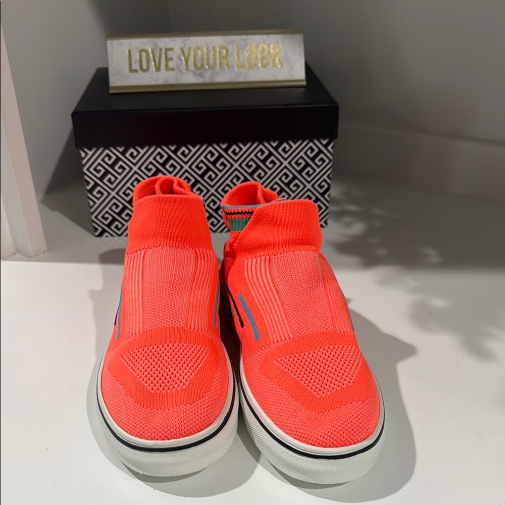 Women's bright ' Orange Slip-On Sneakers